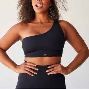 Set Active Sculptflex Ribbed One Shoulder Bra